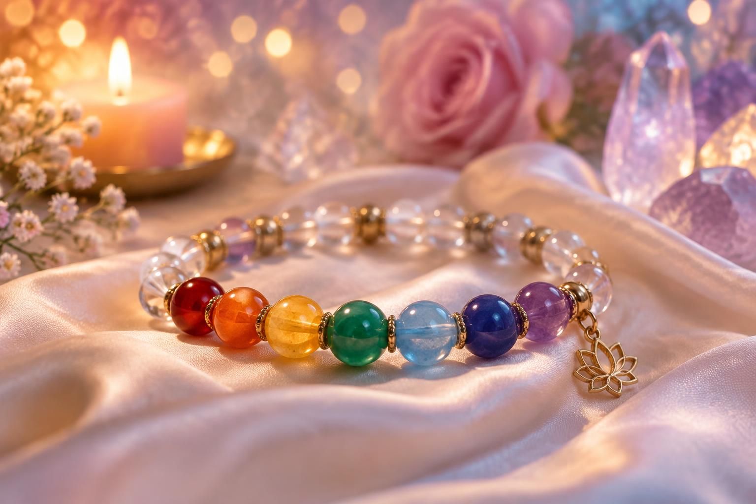 Harmonisation énergétique découvrez la signification des perles d’un bracelet 7 chakras et le symbolisme associé à chaque chakra.